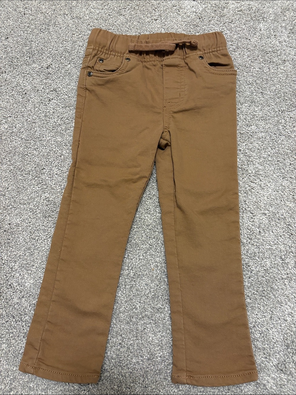 Carter’s toddler boy Pull-On Straight Leg Pants brown 3T